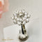 Bague 55 Bague en or blanc 14 carats avec diamants taille brillant, taille 55 58 Facettes 2824