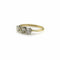 Bague Art déco - Bague trois pierres en or jaune 18k, platine et diamants 58 Facettes A2003U