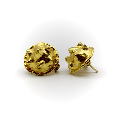 Boucles d'oreilles Jean Mahie - Boucles d’oreilles vintage modernes en or 22 carats 58 Facettes