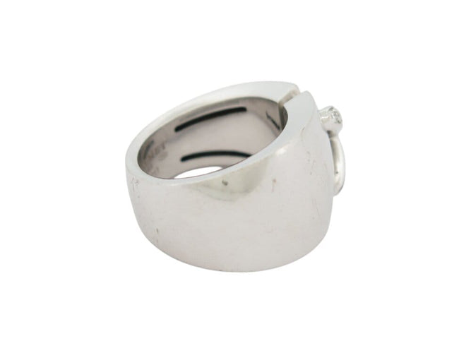 Bague 56 Chaumet Liens Croisés - Bague asymétrique GM en or blanc et diamants 58 Facettes 268855