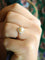 Bague 53 Bague marguerite ancienne en or rose 18 carats, perle et diamants 58 Facettes 1174.5