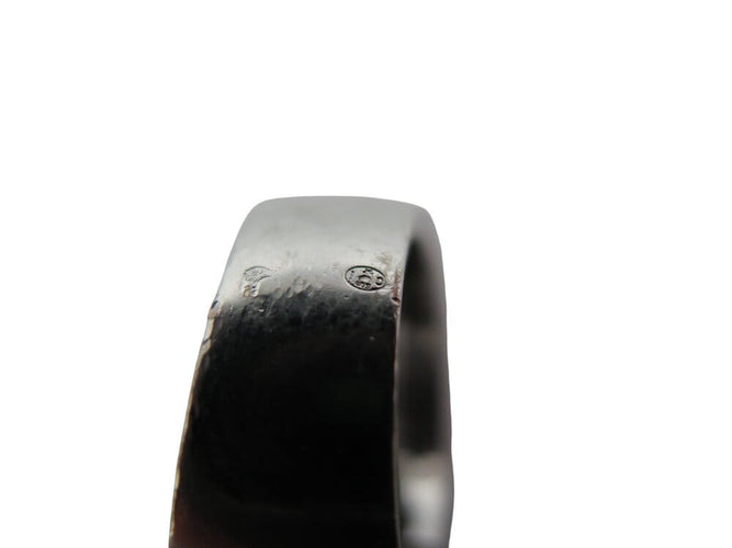 Bague 56 Chaumet Liens Croisés - Bague asymétrique GM en or blanc et diamants 58 Facettes 268855
