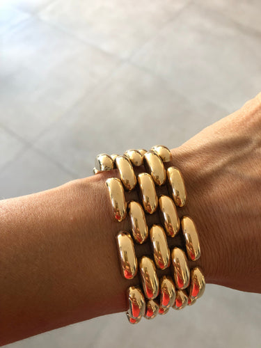 Bracelet Bracelet manchette 5 rangs en or jaune 18k 58 Facettes 1