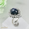 Bague 53.5 Bague en or blanc 750 avec saphir étoilé 15 ct et diamants 58 Facettes 1864