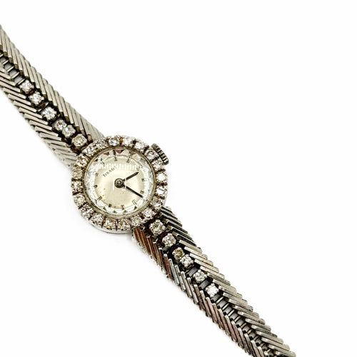 Montre Tissot - Montre de cocktail femme en or gris 18K sertie de diamants 58 Facettes REF24018-182