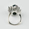 Bague 53.5 Bague en or blanc 750 avec saphir étoilé 15 ct et diamants 58 Facettes 1864