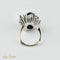Bague 53.5 Bague en or blanc 750 avec saphir étoilé 15 ct et diamants 58 Facettes 1864