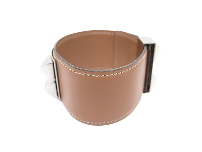 Bracelet vintage bracelet HERMES collier de chien medor en cuir camel 19-21cm 58 Facettes 273011