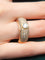 Bague 51 Bague jonc pavée en or jaune 18k et diamants 58 Facettes 130055