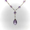 Collier Collier édouardien - Collier à perles d’améthyste Rose de France en or 14k 58 Facettes