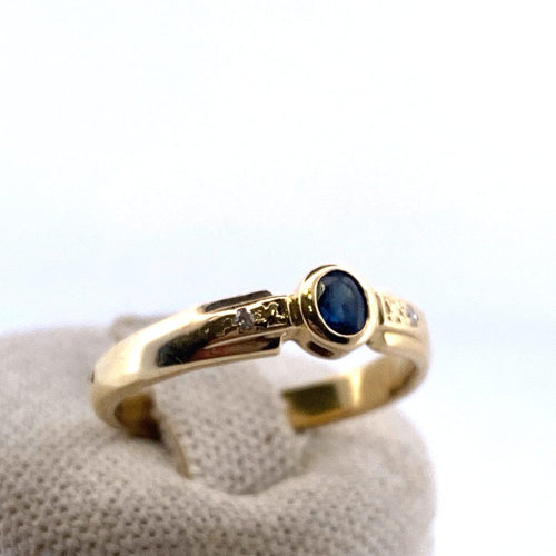 Bague 52 Bague saphir en or jaune 18 carats, taille 52 58 Facettes 250150