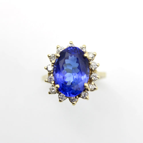 Bague LeVian - Bague halo tanzanite et diamants en or 14K 58 Facettes