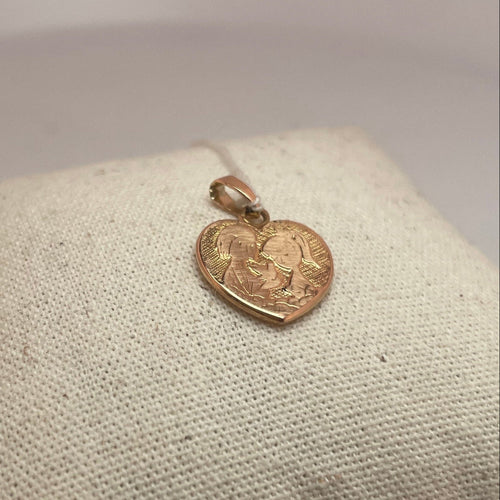 Pendentif Pendentif cœur gravé en or jaune 18 carats 1,36 g 58 Facettes 250158