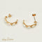 Boucles d'oreilles Boucles d’oreilles vintage en or jaune 14 carats et opales 58 Facettes 2870