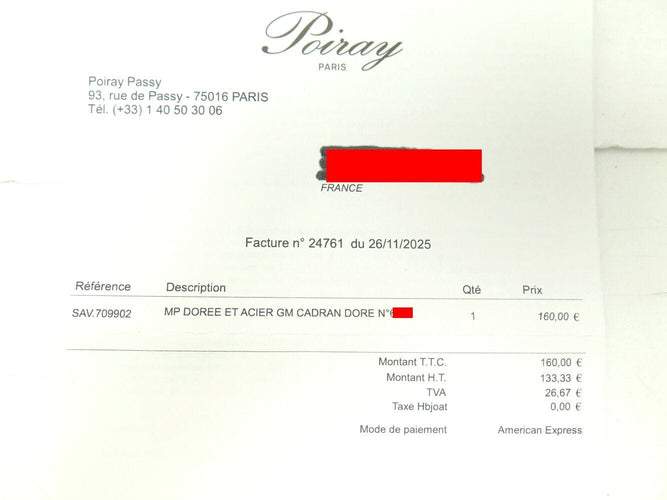 Montre Poiray Ma Première - Montre quartz 30 mm en or 18k et acier 58 Facettes 271675