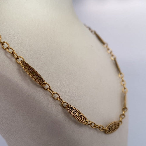 Collier Collier filigrane ajouré en or jaune 18K 13,19 g 58 Facettes 250193