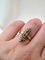 Bague 53.5 Bague marquise ancienne en or jaune 14k et diamants salt & pepper 58 Facettes 318