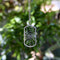 Collier Pendentif dog tag toile d’araignée en or blanc 18k et diamants, chaîne 14k 58 Facettes A2005C