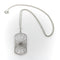 Collier Pendentif dog tag toile d’araignée en or blanc 18k et diamants, chaîne 14k 58 Facettes A2005C