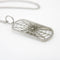 Collier Pendentif dog tag toile d’araignée en or blanc 18k et diamants, chaîne 14k 58 Facettes A2005C