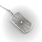 Collier Pendentif dog tag toile d’araignée en or blanc 18k et diamants, chaîne 14k 58 Facettes A2005C