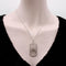 Collier Pendentif dog tag toile d’araignée en or blanc 18k et diamants, chaîne 14k 58 Facettes A2005C