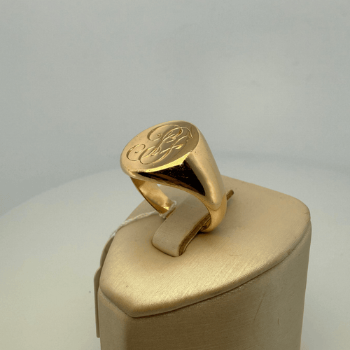 Bague 55.5 Bague chevalière en or jaune 18K, 15,61 g, taille 55,5 58 Facettes 250049