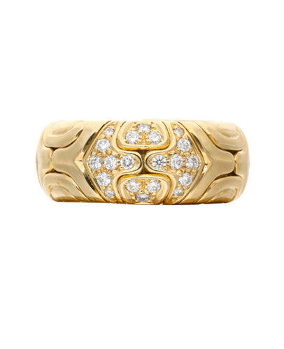 Bague Bvlgari Alveare - Bague bandeau en or jaune 18k et diamants 58 Facettes