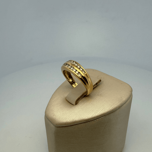Bague 52 Bague double rangée en or jaune 18K et 22 diamants 0,44 ct 58 Facettes 250155