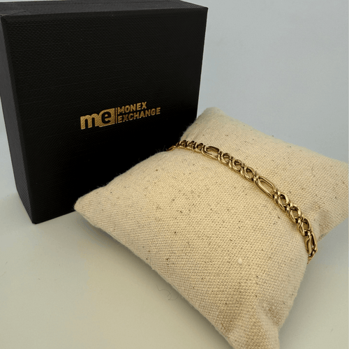 Bracelet Bracelet Figaro en or jaune 18 carats 5 g 58 Facettes 250071