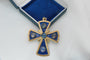 Pendentif Pendentif croix pectorale en or jaune 18k, émail et cabochons de saphirs 58 Facettes 519