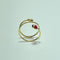Bague 47 Bague coccinelle en or jaune 18 carats émaillée rouge et noir 58 Facettes 250077