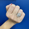Bague Bague en or blanc 14 carats avec diamants taille ancienne, vers 1910 58 Facettes A1002Z