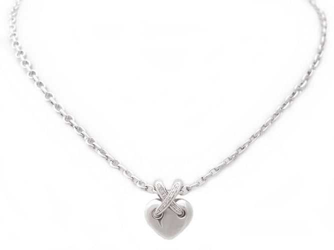 Collier Chaumet - Collier pendentif Cœur Lien diamant en or blanc 18k 58 Facettes 271718