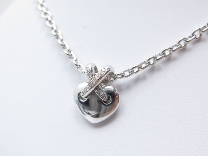 Collier Chaumet - Collier pendentif Cœur Lien diamant en or blanc 18k 58 Facettes 271718