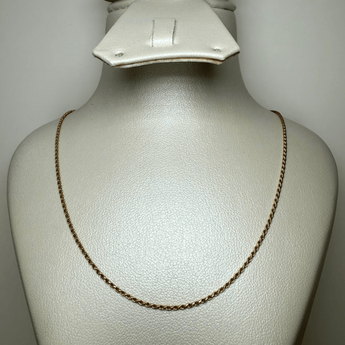 Collier Chaîne torsadée classique en or jaune 18 carats 3,32 g 58 Facettes 250026