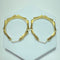 Boucles d'oreilles Boucles d’oreilles créoles bambou en or jaune 18 carats 58 Facettes 250094