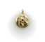 Pendentif Cute as a Button - Pendentif médaille whippet en or 14k et rubis 58 Facettes