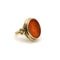 Bague Époque victorienne - Bague en or 18k, intaille en cornaline Jules César 58 Facettes