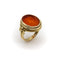 Bague Époque victorienne - Bague en or 18k, intaille en cornaline Jules César 58 Facettes