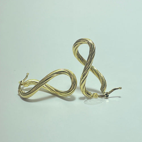 Boucles d'oreilles Infinity - Boucles d’oreilles en or jaune 14K 58 Facettes 250256