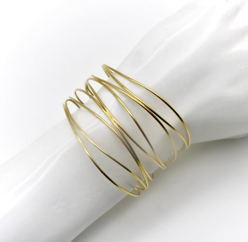 Bracelet Tiffany & Co. Elsa Peretti - Bracelet vague neuf rangs en or jaune 18k 58 Facettes