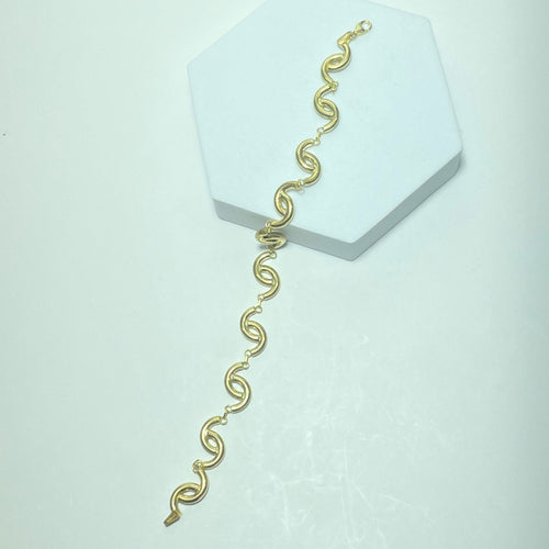 Bracelet Bracelet ondulé en or jaune 14K 11,82 g 58 Facettes 250255