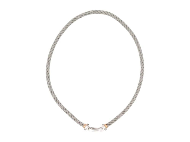 Bracelet FRED Grand Force 10 - Bracelet double tour en or blanc 18K et diamants 58 Facettes 271155
