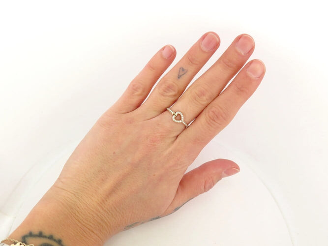 Bague 55 FRED Pretty Woman - Bague mini modèle en or rose 18k et diamants 58 Facettes 272582