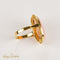 Bague 61 Bague corail cabochon ovale en or jaune 750 58 Facettes 2513