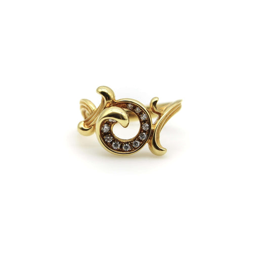 Bague Carrera y Carrera Origen - Bague spirale en or jaune 18k et diamants 58 Facettes A1002N
