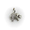 Pendentif Pendentif breloque éléphant en or blanc 14k et diamants pavés 58 Facettes