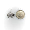 Pendentif Pendentif breloque éléphant en or blanc 14k et diamants pavés 58 Facettes