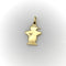 Pendentif Pendentif charme enfant stylisé en or jaune 14k et diamants 58 Facettes
